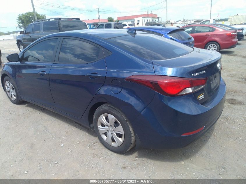 2016 HYUNDAI ELANTRA SE - 5NPDH4AE5GH781073