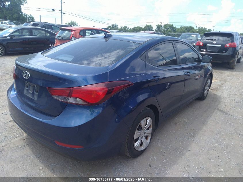 2016 HYUNDAI ELANTRA SE - 5NPDH4AE5GH781073