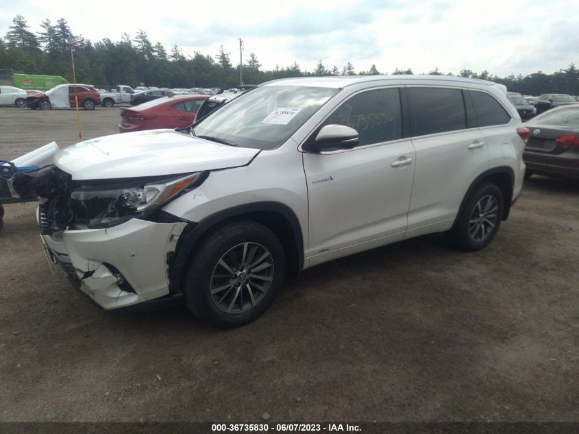 2017 TOYOTA HIGHLANDER HYBRID XLE - 5TDJGRFH7HS034768