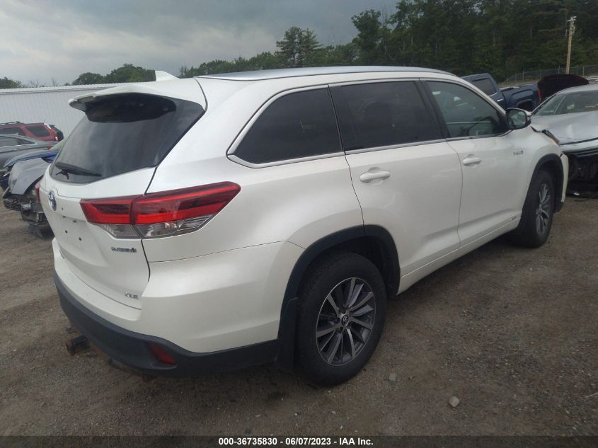 2017 TOYOTA HIGHLANDER HYBRID XLE - 5TDJGRFH7HS034768