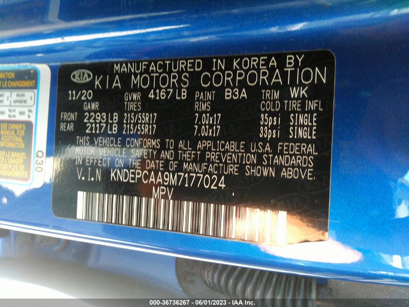 2021 KIA SELTOS LX - KNDEPCAA9M7177024