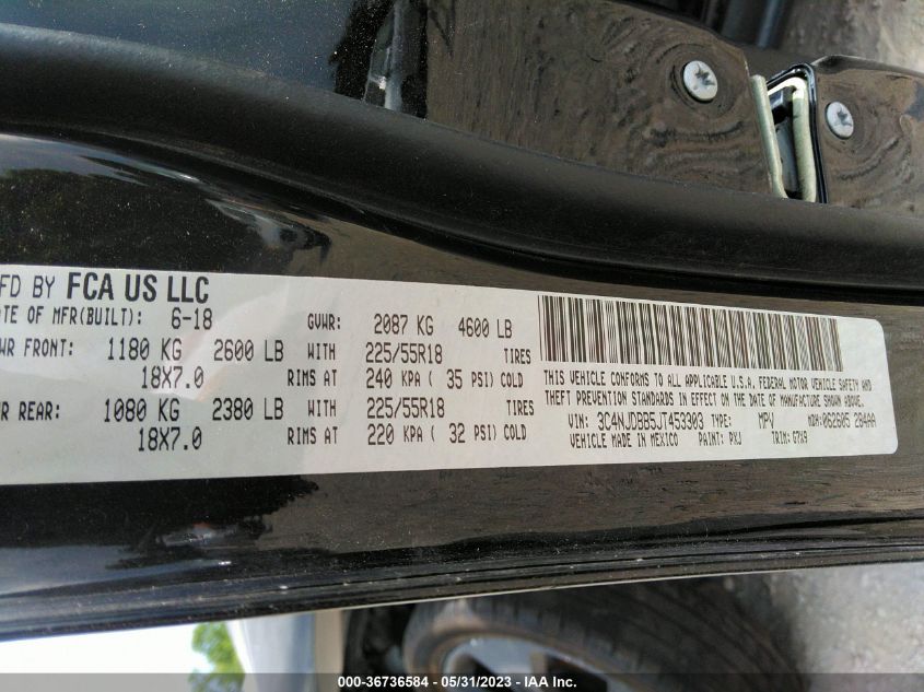 2018 JEEP COMPASS ALTITUDE - 3C4NJDBB5JT453303