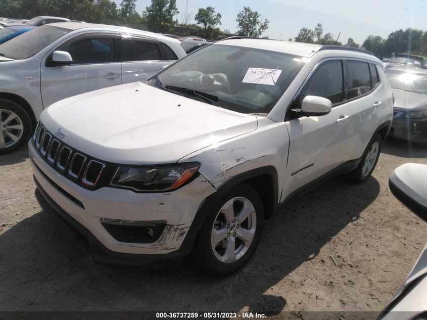 VIN 3C4NJDBB3LT256262 2020 JEEP COMPASS LATITUDE