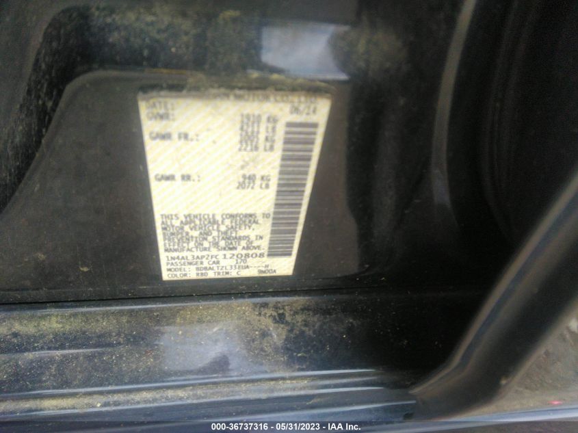 2015 NISSAN ALTIMA 2.5 SL - 1N4AL3AP2FC120808