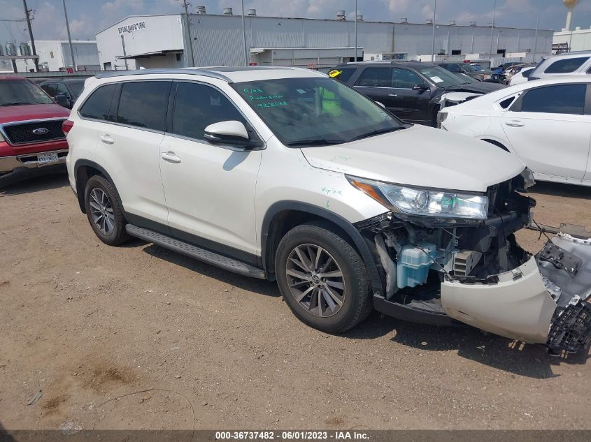 2019 TOYOTA HIGHLANDER SE/XLE - 5TDKZRFH8KS568416