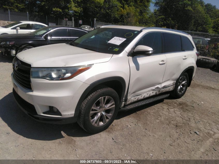 2015 TOYOTA HIGHLANDER XLE - 5TDJKRFH9FS096782