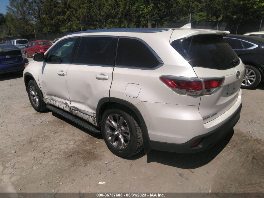 2015 TOYOTA HIGHLANDER XLE - 5TDJKRFH9FS096782