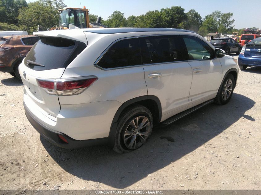 2015 TOYOTA HIGHLANDER XLE - 5TDJKRFH9FS096782