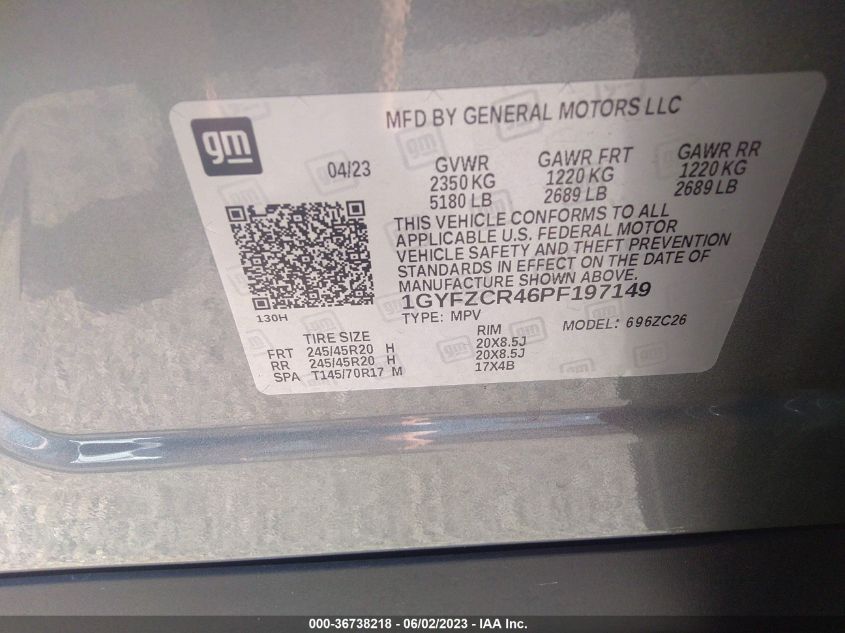 2023 CADILLAC XT4 FWD PREMIUM LUXURY 1GYFZCR46PF197149