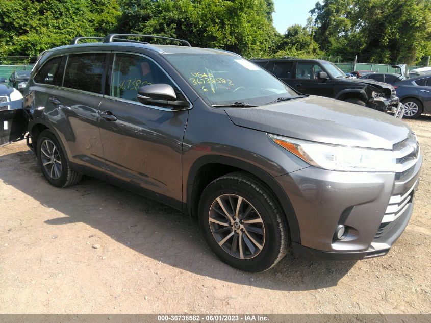 2019 TOYOTA HIGHLANDER SE/XLE - 5TDJZRFH9KS604125