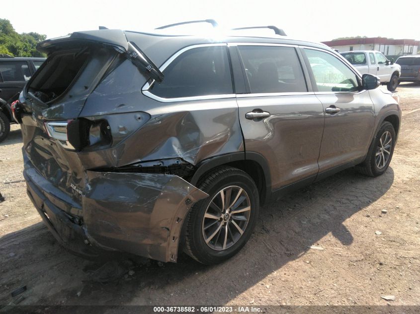 2019 TOYOTA HIGHLANDER SE/XLE - 5TDJZRFH9KS604125