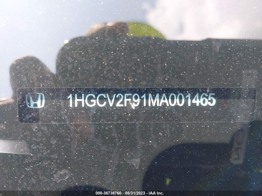 2021 HONDA ACCORD SEDAN TOURING - 1HGCV2F91MA001465