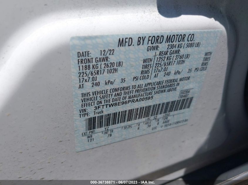 2023 FORD MAVERICK XLT - 3FTTW8E96PRA00595