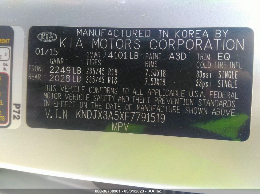 2015 KIA SOUL ! - KNDJX3A5XF7791519