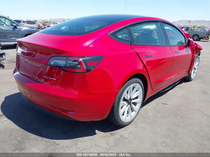 2021 TESLA MODEL 3 LONG RANGE - 5YJ3E1EB0MF926887