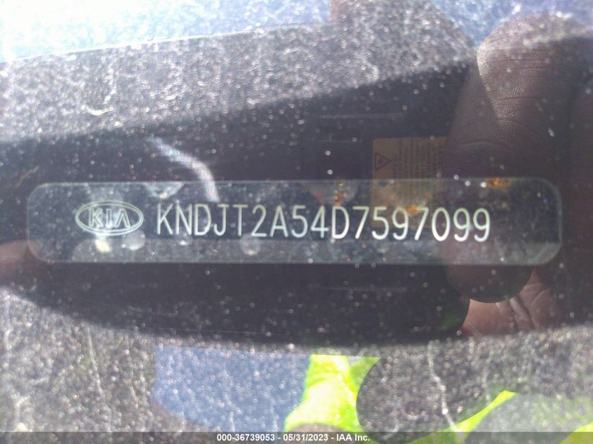 2013 KIA SOUL BASE - KNDJT2A54D7597099