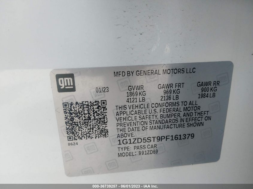 2023 CHEVROLET MALIBU LT - 1G1ZD5ST9PF161379