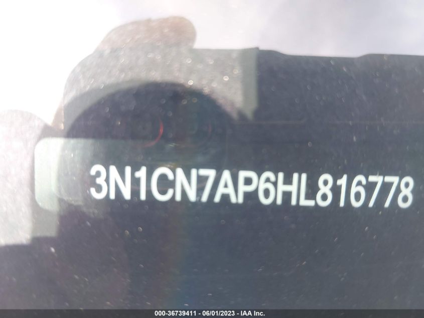 2017 NISSAN VERSA SEDAN S - 3N1CN7AP6HL816778