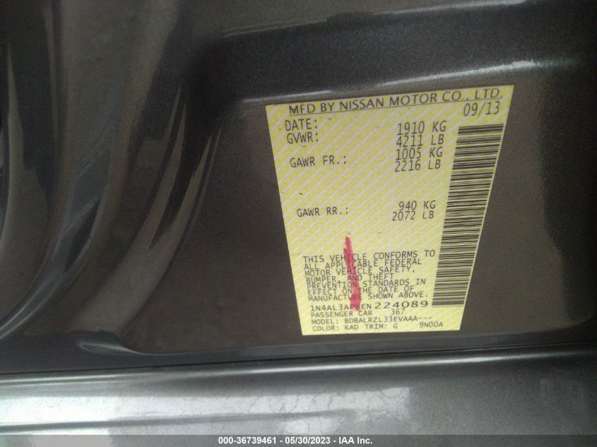 2014 NISSAN ALTIMA 2.5 S - 1N4AL3AP8EN224089