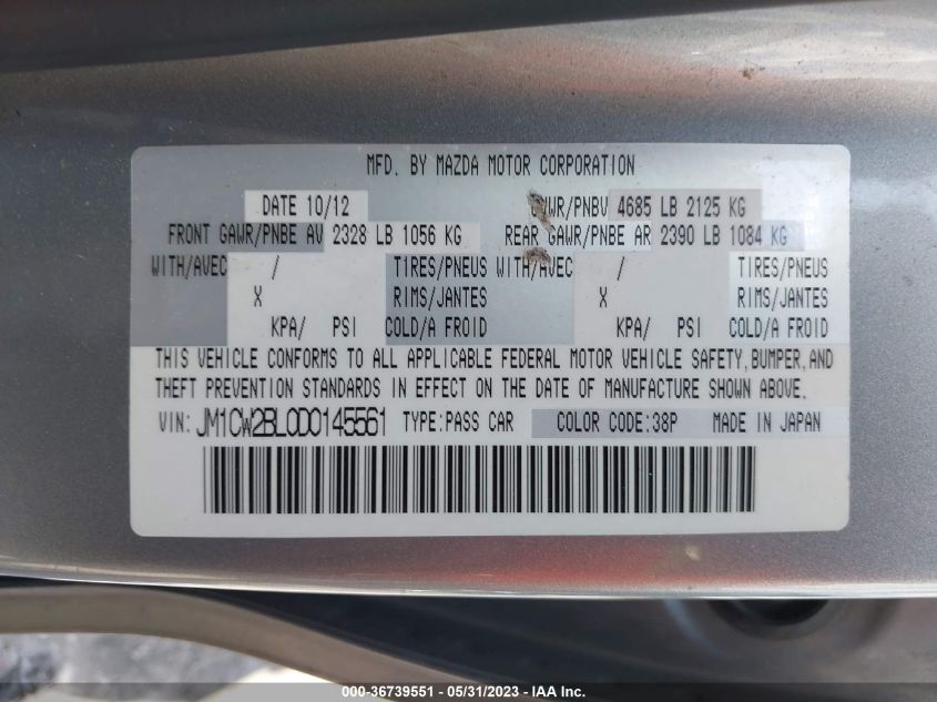 2013 MAZDA MAZDA5 SPORT - JM1CW2BL0D0145561