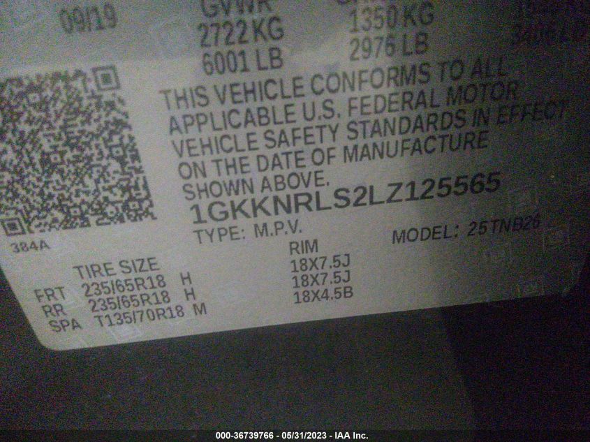 2020 GMC ACADIA SLE - 1GKKNRLS2LZ125565