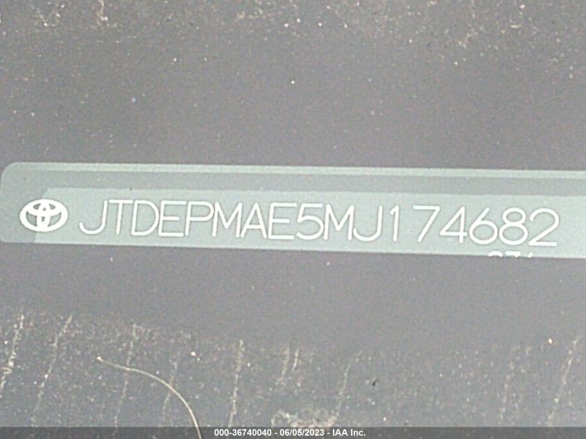 2021 TOYOTA COROLLA LE - JTDEPMAE5MJ174682