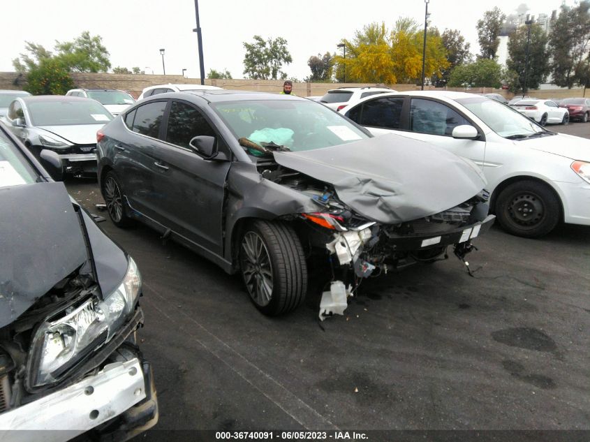 2018 HYUNDAI ELANTRA SPORT - KMHD04LB3JU453864