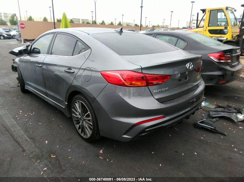 2018 HYUNDAI ELANTRA SPORT - KMHD04LB3JU453864