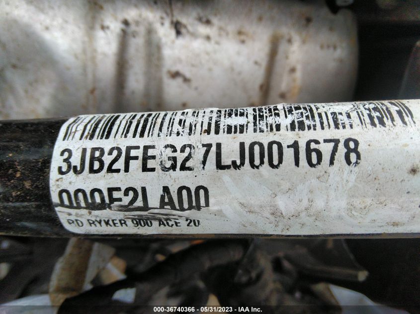 2020 CAN-AM RYKER 3JB2FEG27LJ001678