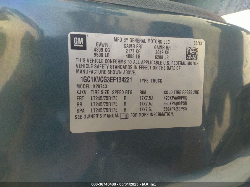 2014 CHEVROLET SILVERADO 2500HD WORK TRUCK - 1GC1KVCG3EF134221
