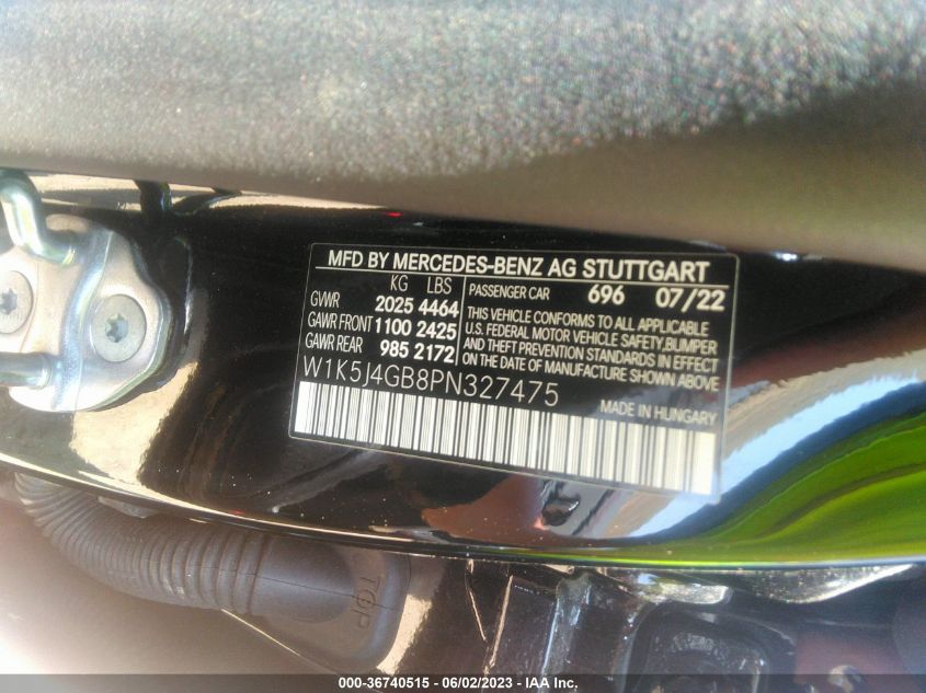 2023 MERCEDES-BENZ CLA CLA 250 - W1K5J4GB8PN327475