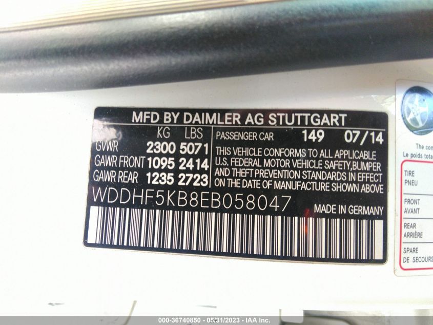2014 MERCEDES-BENZ E-CLASS E 350 - WDDHF5KB8EB058047
