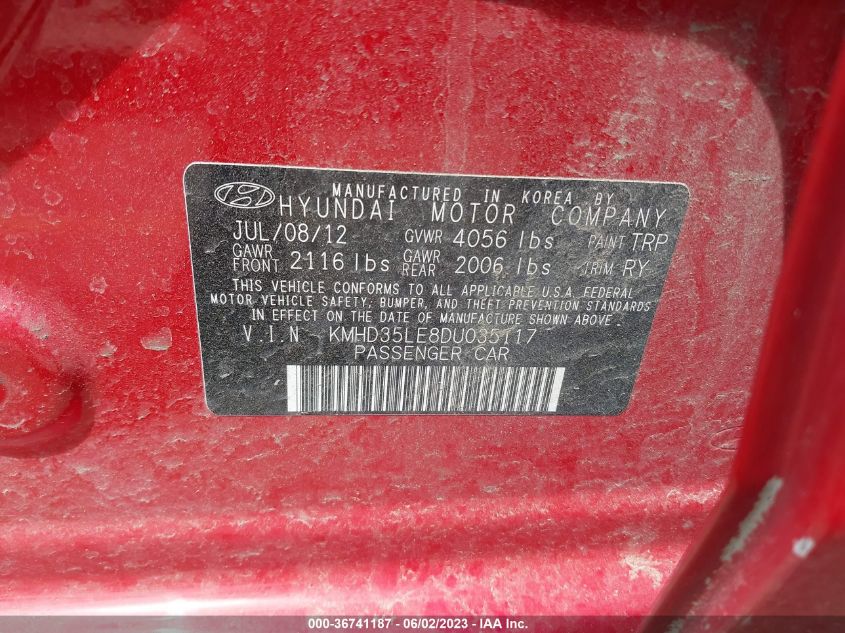 2013 HYUNDAI ELANTRA GT - KMHD35LE8DU035117
