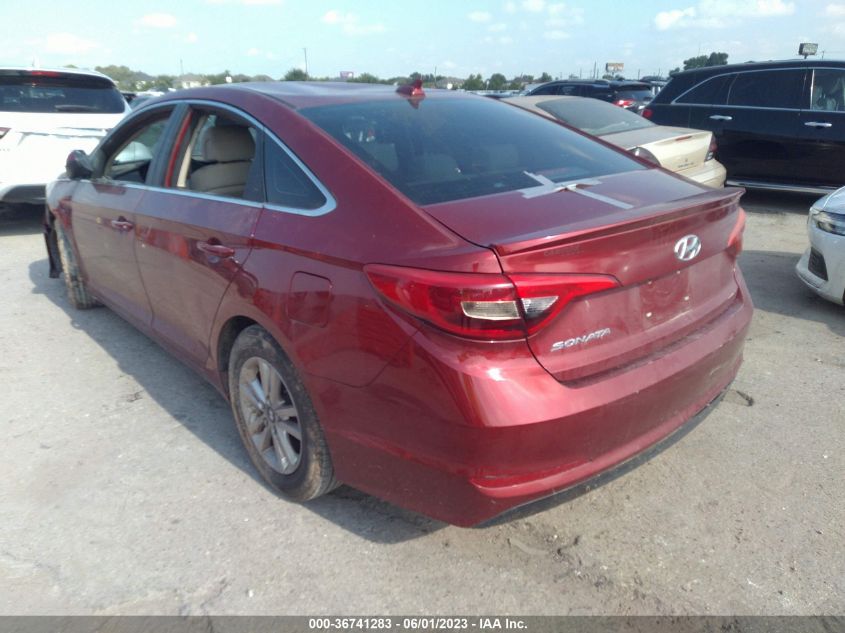 2015 HYUNDAI SONATA 2.4L SE - 5NPE24AF9FH243277