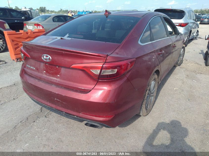 2015 HYUNDAI SONATA 2.4L SE - 5NPE24AF9FH243277