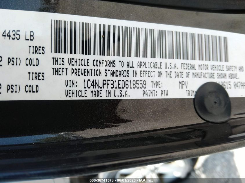 2014 JEEP PATRIOT LATITUDE - 1C4NJPFB1ED618559
