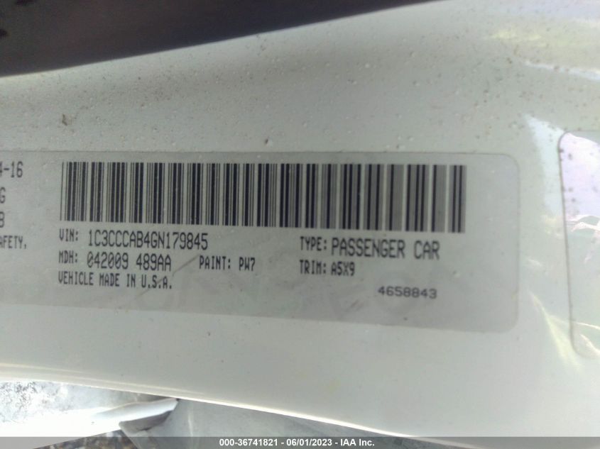 2016 CHRYSLER 200 LIMITED - 1C3CCCAB4GN179845