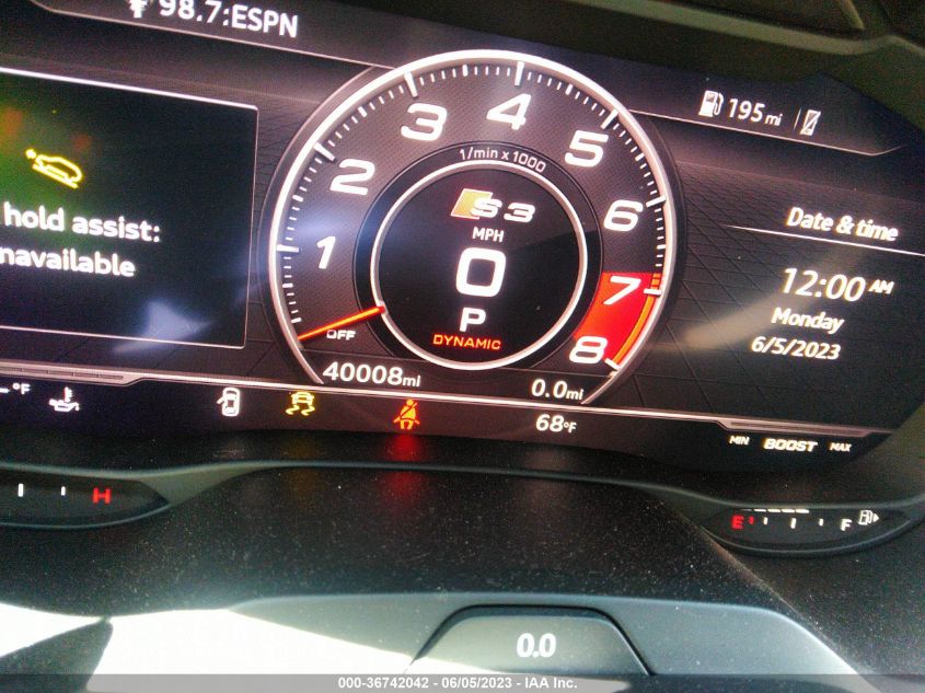 2018 AUDI S3 PREMIUM PLUS - WAUB1GFF4J1037796