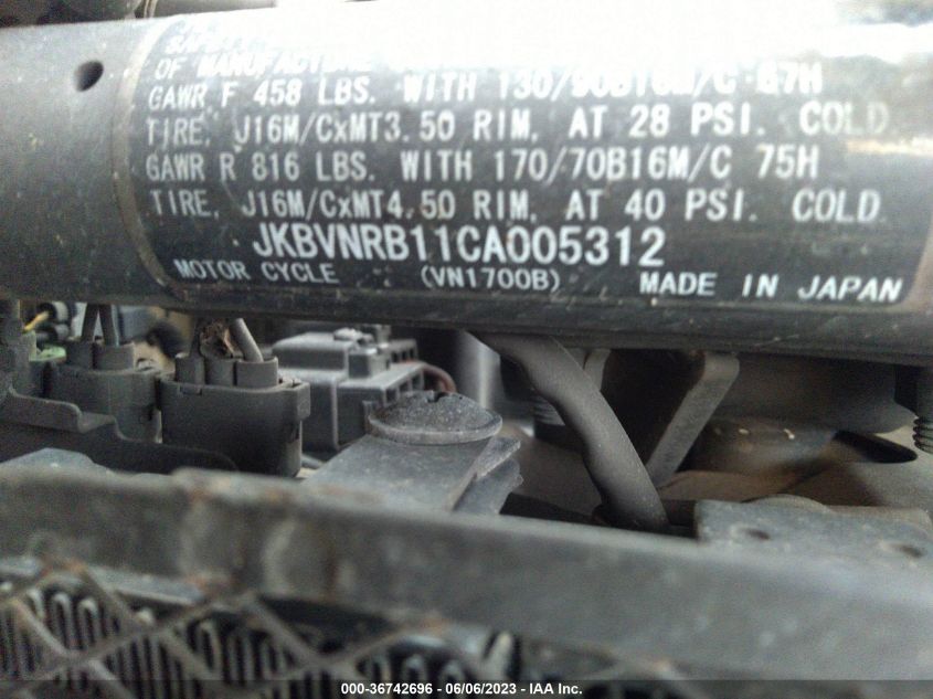 2012 KAWASAKI VN1700 B - JKBVNRB11CA005312