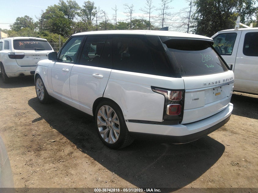 VIN SALGS2SVXKA544105 2019 LAND ROVER RANGE ROVER HSE