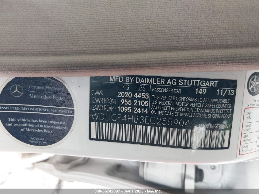 2014 MERCEDES-BENZ C-CLASS C 250 - WDDGF4HB3EG255904