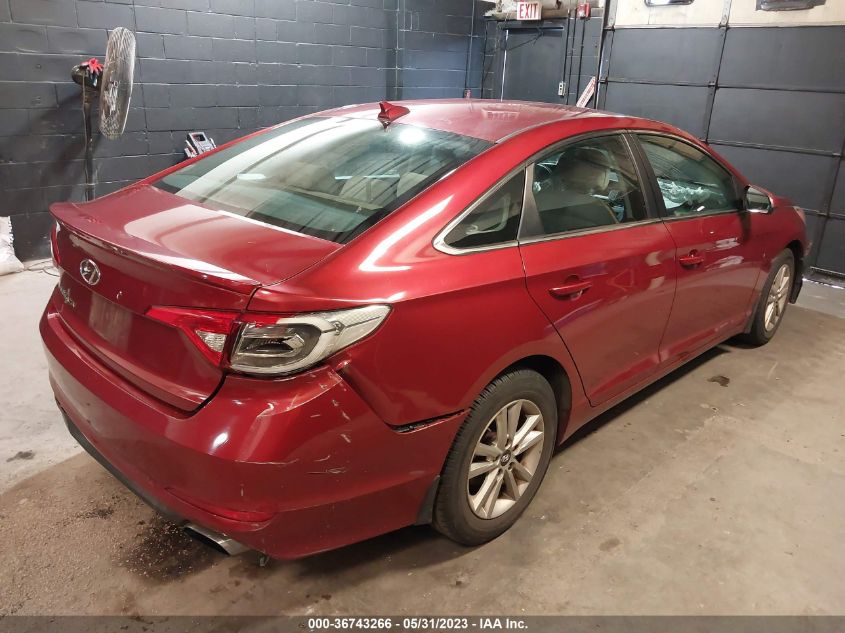 2015 HYUNDAI SONATA 2.4L SE - 5NPE24AF2FH225106