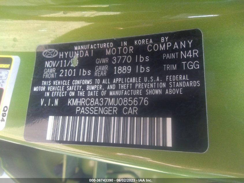 2021 HYUNDAI VENUE SEL - KMHRC8A37MU085676