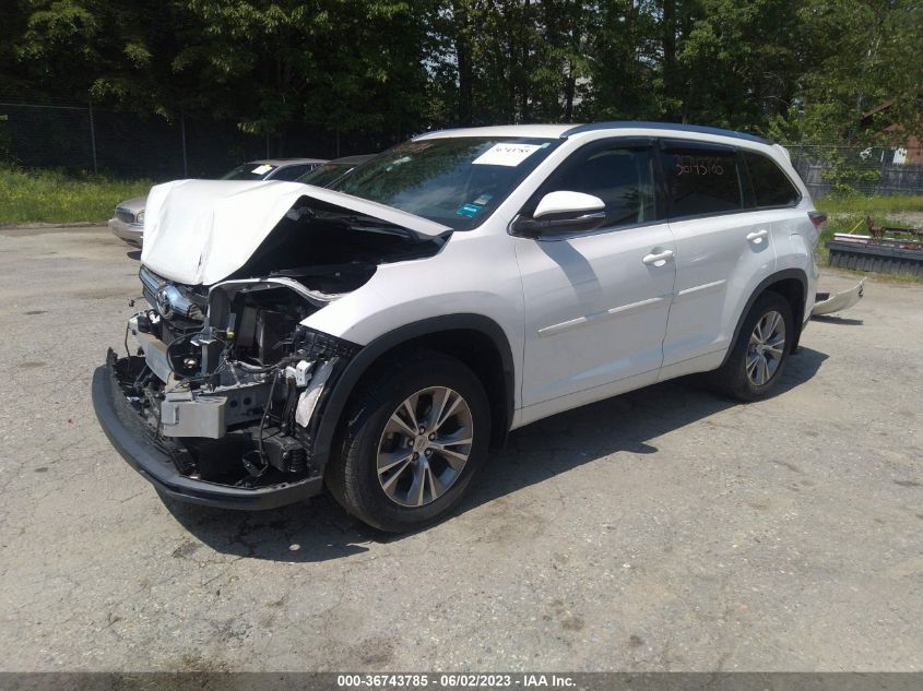 2015 TOYOTA HIGHLANDER XLE - 5TDJKRFH5FS185524