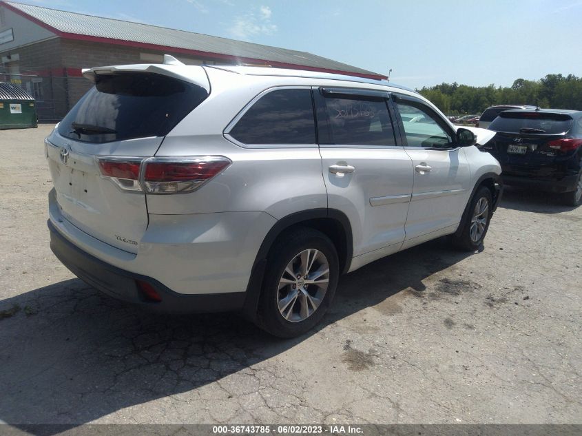 2015 TOYOTA HIGHLANDER XLE - 5TDJKRFH5FS185524