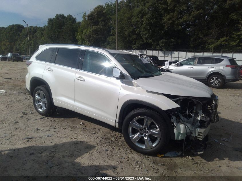 2016 TOYOTA HIGHLANDER LIMITED - 5TDYKRFH1GS181776