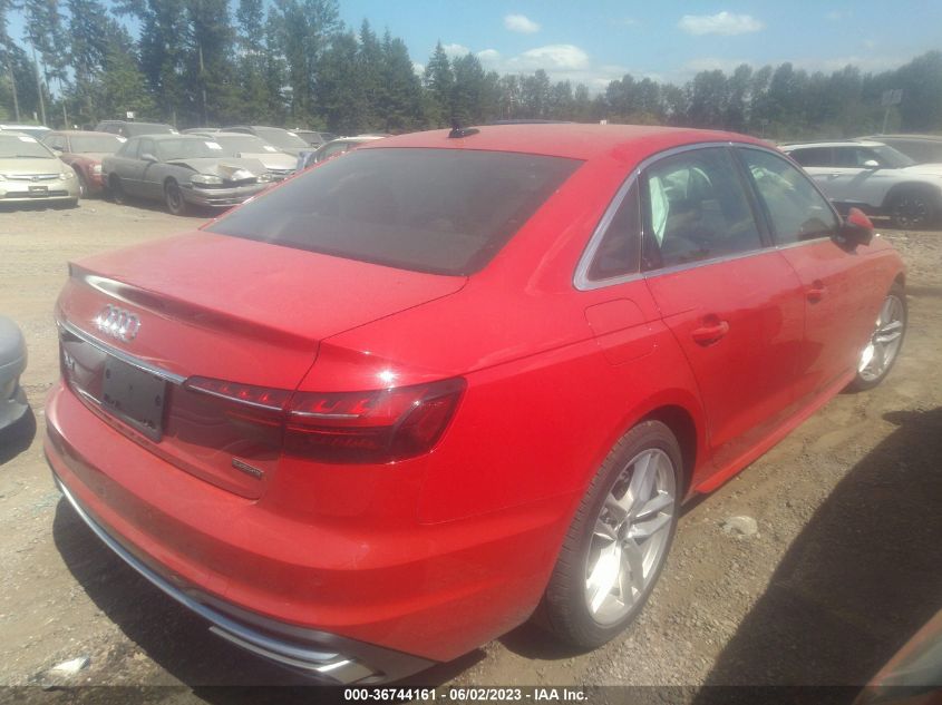 2023 AUDI A4 SEDAN S LINE PREMIUM PLUS - WAUEAAF46PN006379