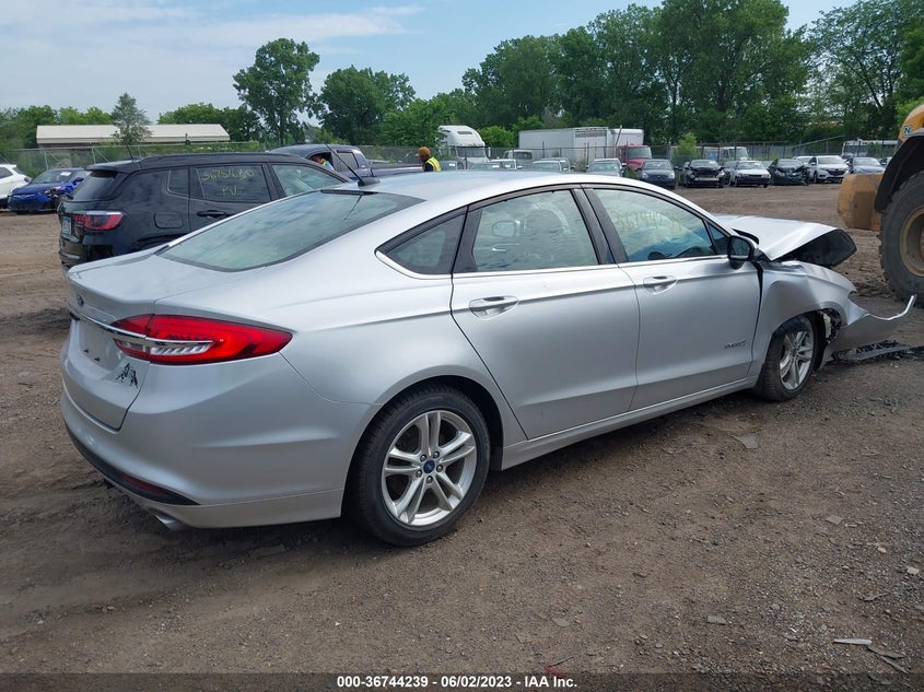 VIN 3FA6P0LU6JR173596 2018 FORD FUSION HYBRID SE