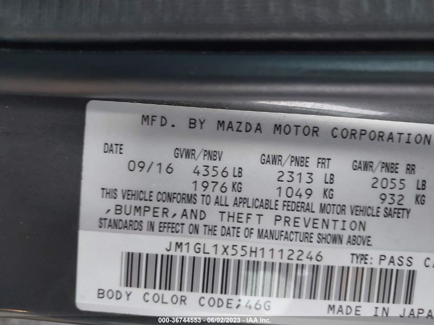 2017 MAZDA MAZDA6 GRAND TOURING - JM1GL1X55H1112246