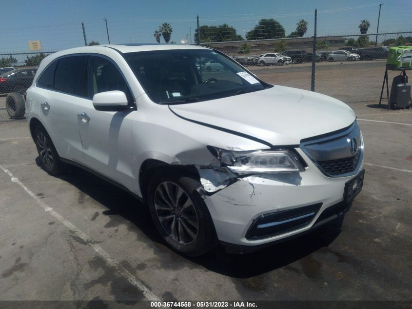 2016 ACURA MDX W/TECH/W/TECH - 5FRYD4H49GB018402